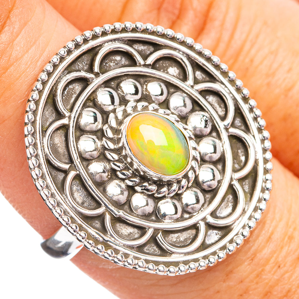 Ethiopian Opal Ring Size 8 (.925 Sterling Silver)