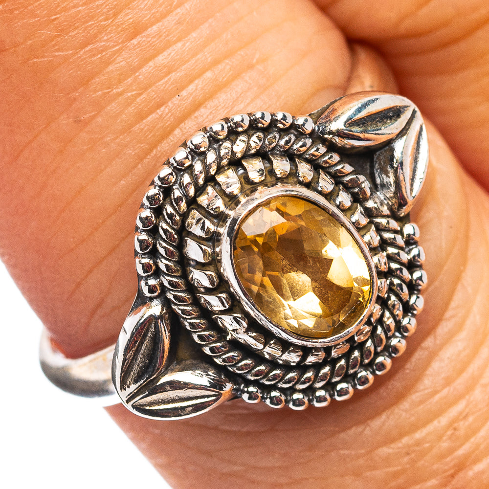 Citrine Ring Size 8 (.925 Sterling Silver)