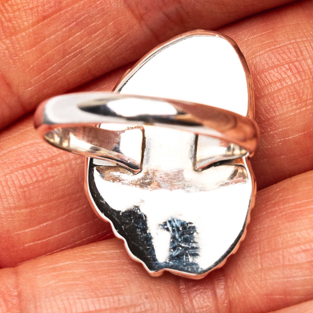 Pink Triplet Opal Ring Size 7.75 (.925 Sterling Silver)