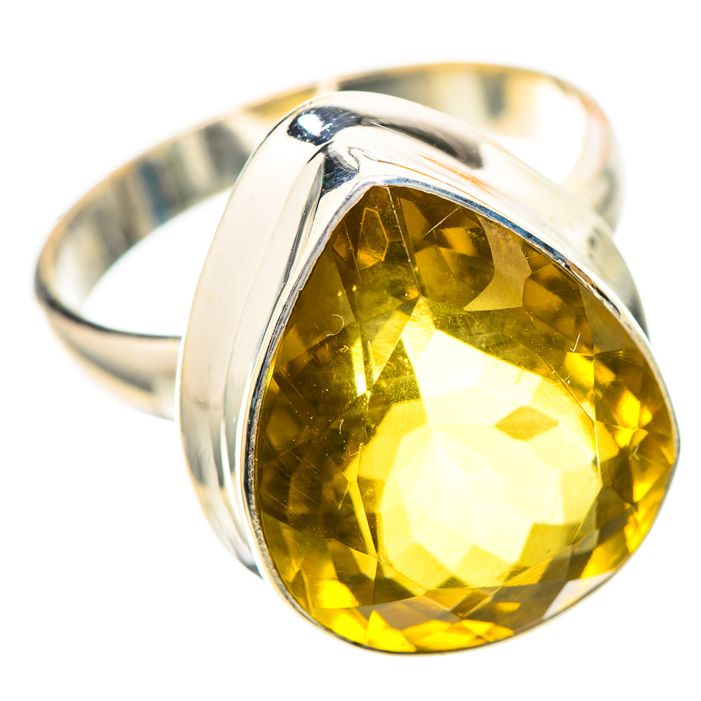 Large Faceted Citrine Ring Size 10.75 (925 Sterling Silver) RING139843