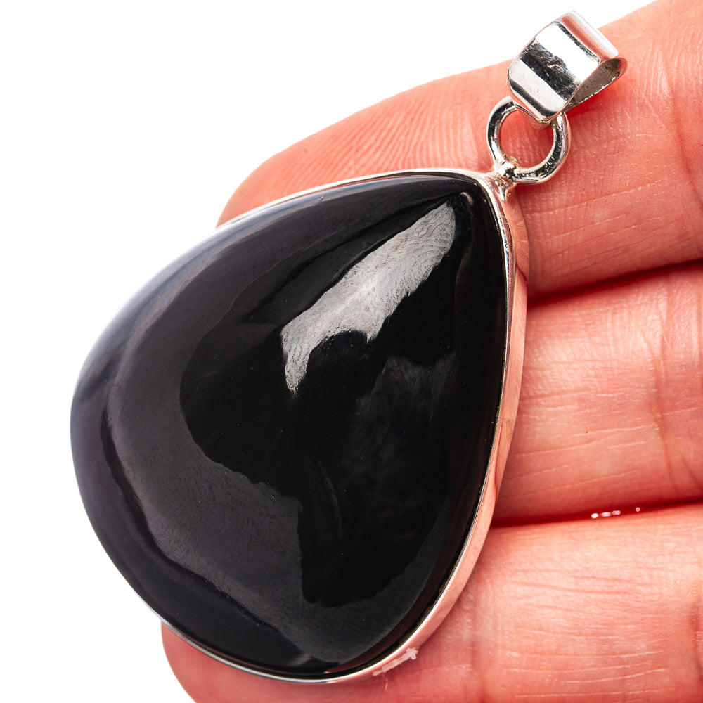 Premium Rainbow Obsidian Pendant 2" (.925 Sterling Silver)