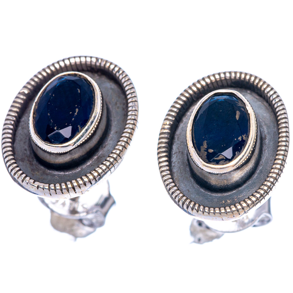 Black Onyx Dainty Earrings 1/2" (925 Sterling Silver) E2004