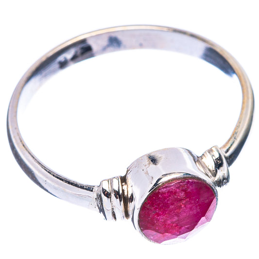 Red Sillimanite Dainty Ring Size 7 (925 Sterling Silver) R5750
