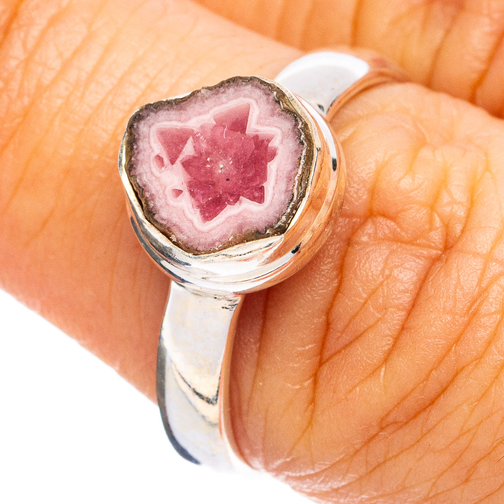 Rhodochrosite Stalactite Ring Size 7.5 (925 Sterling Silver) R8329