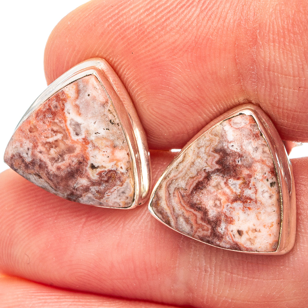 Rosetta Jasper Earrings 5/8" (.925 Sterling Silver)
