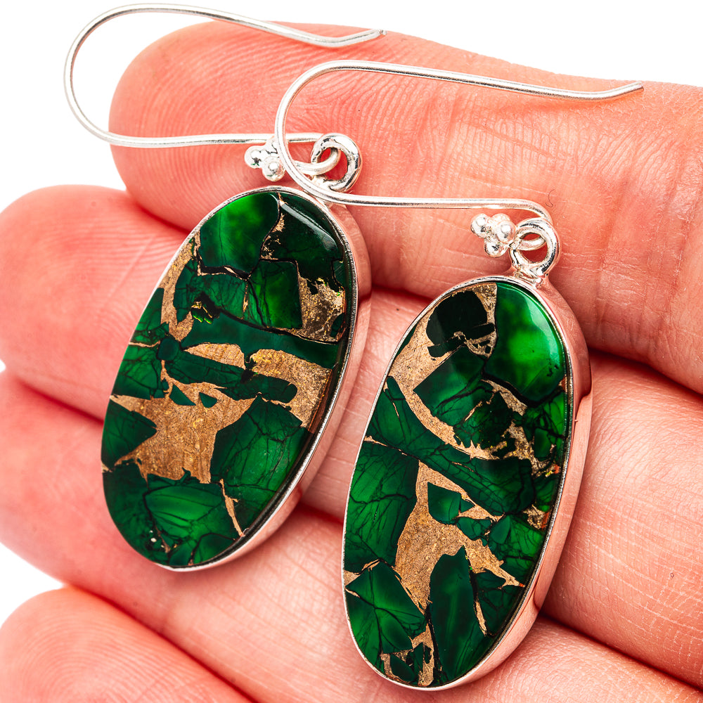 Premium Irish Dahlia Turquoise Earrings 1 7/8" (.925 Sterling Silver)