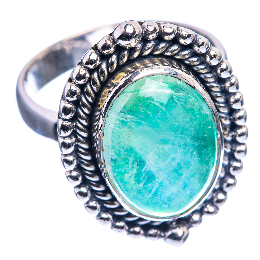 Green Moonstone Ring Size 6.75 (925 Sterling Silver) R142377