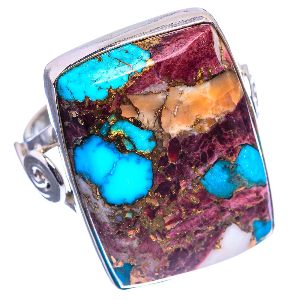 Large Blue Copper Composite Turquoise Ring Size 9 (925 Sterling Silver) R142192
