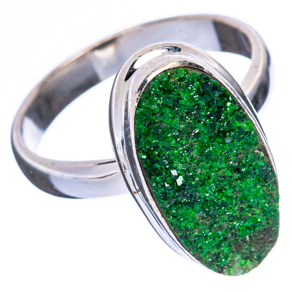Rare Uvarovite Garnet Ring Size 6.5 (925 Sterling Silver) R4217