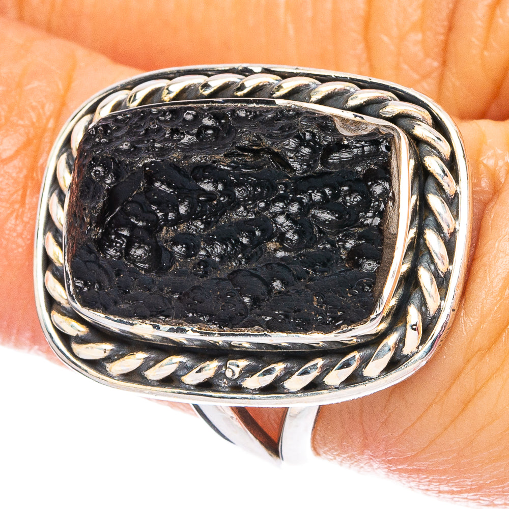 Tektite 925 Sterling Silver Ring Size 6 (925 Sterling Silver) R6133