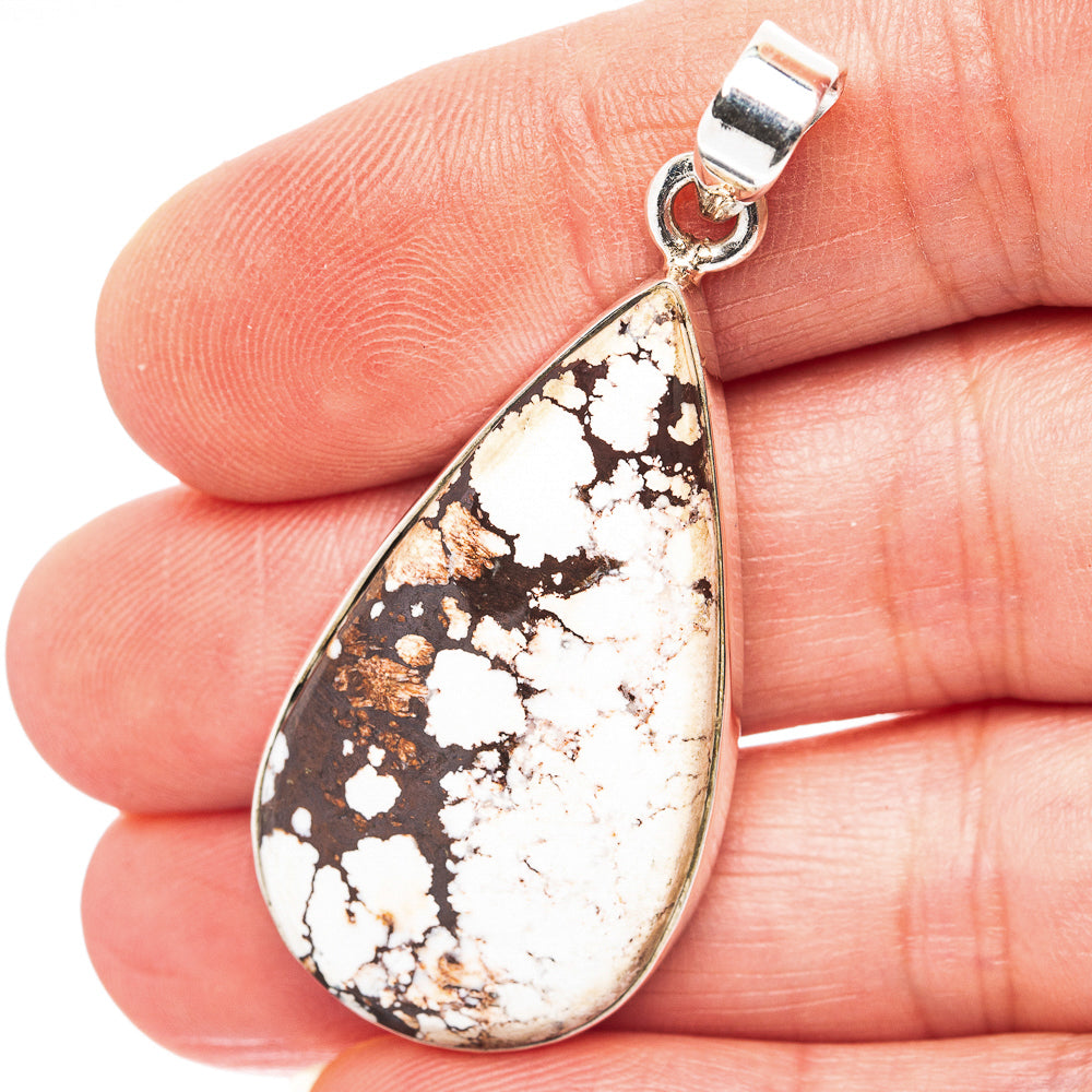 Wild Horse Jasper Pendant 1 7/8" (.925 Sterling Silver)