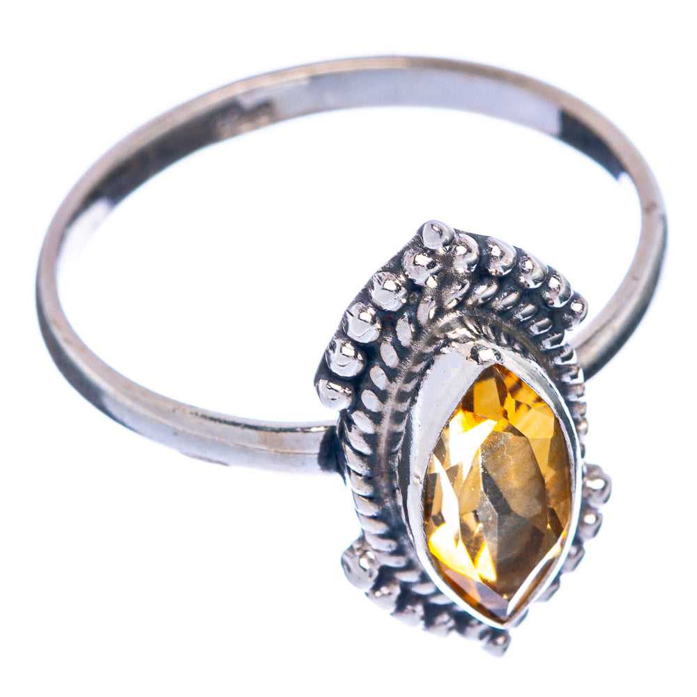 Faceted Citrine Dainty Ring Size 8 (925 Sterling Silver) R145387