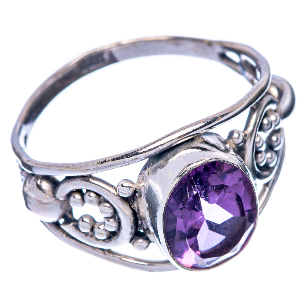 Faceted Amethyst Dainty Ring Size 6.5 (925 Sterling Silver) R145754