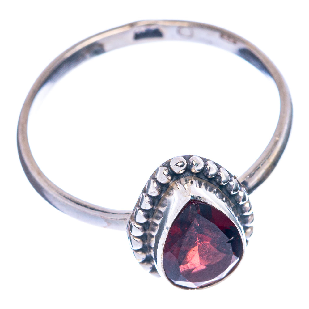 Garnet Dainty Ring Size 8 (925 Sterling Silver) R145443