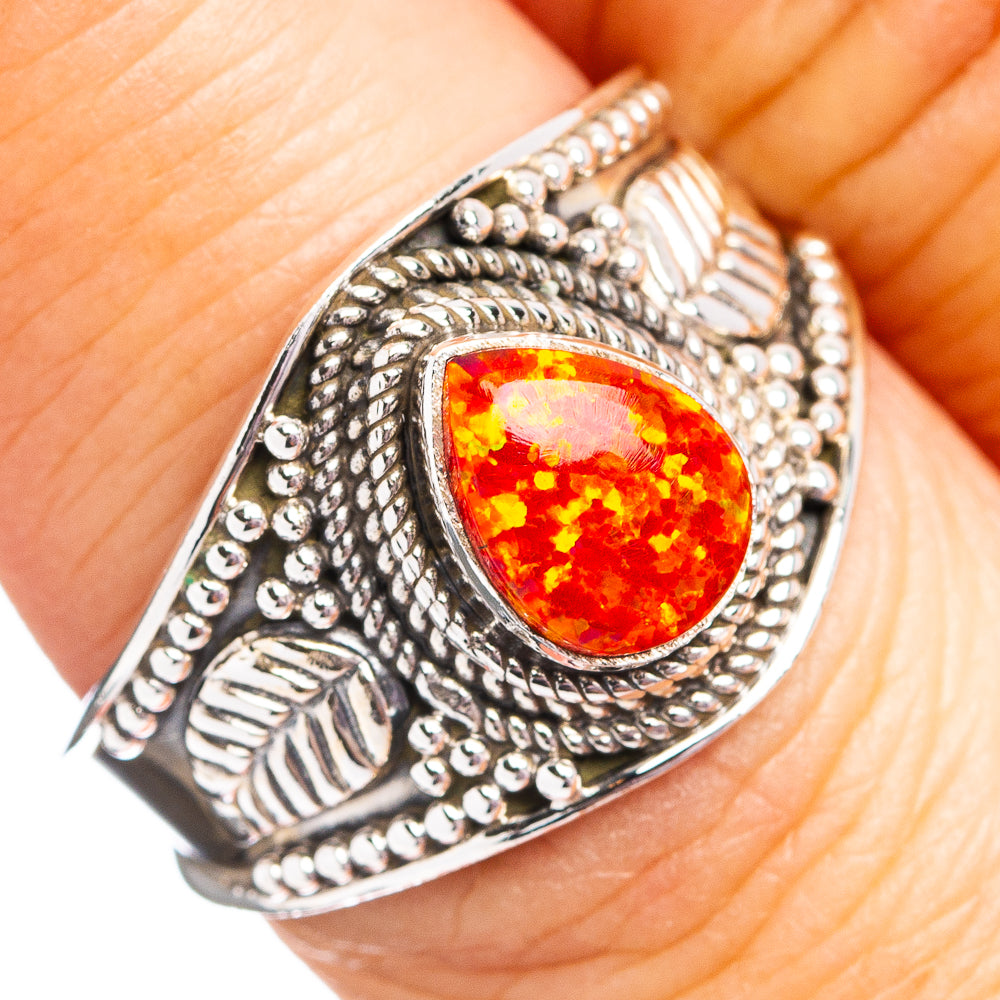 Lab Opal Ring Size 8 (.925 Sterling Silver)