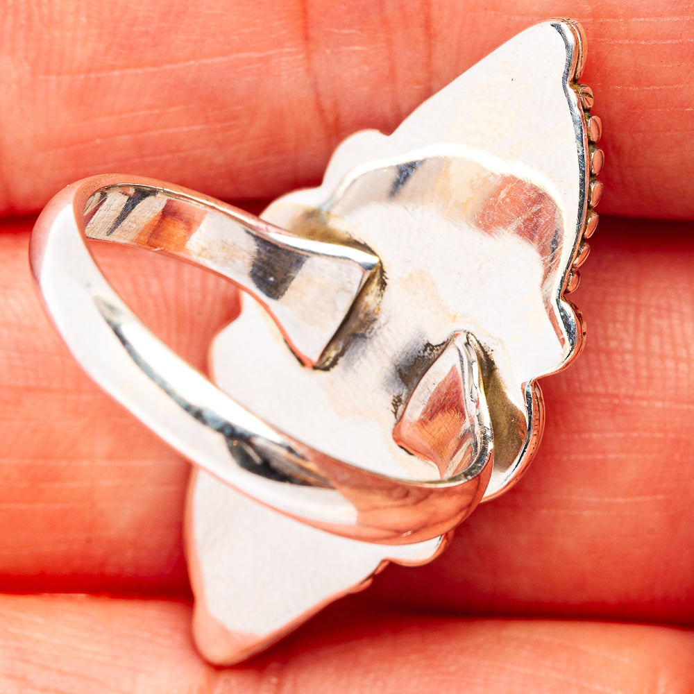 Pink Moonstone Ring Size 7.75 (.925 Sterling Silver)