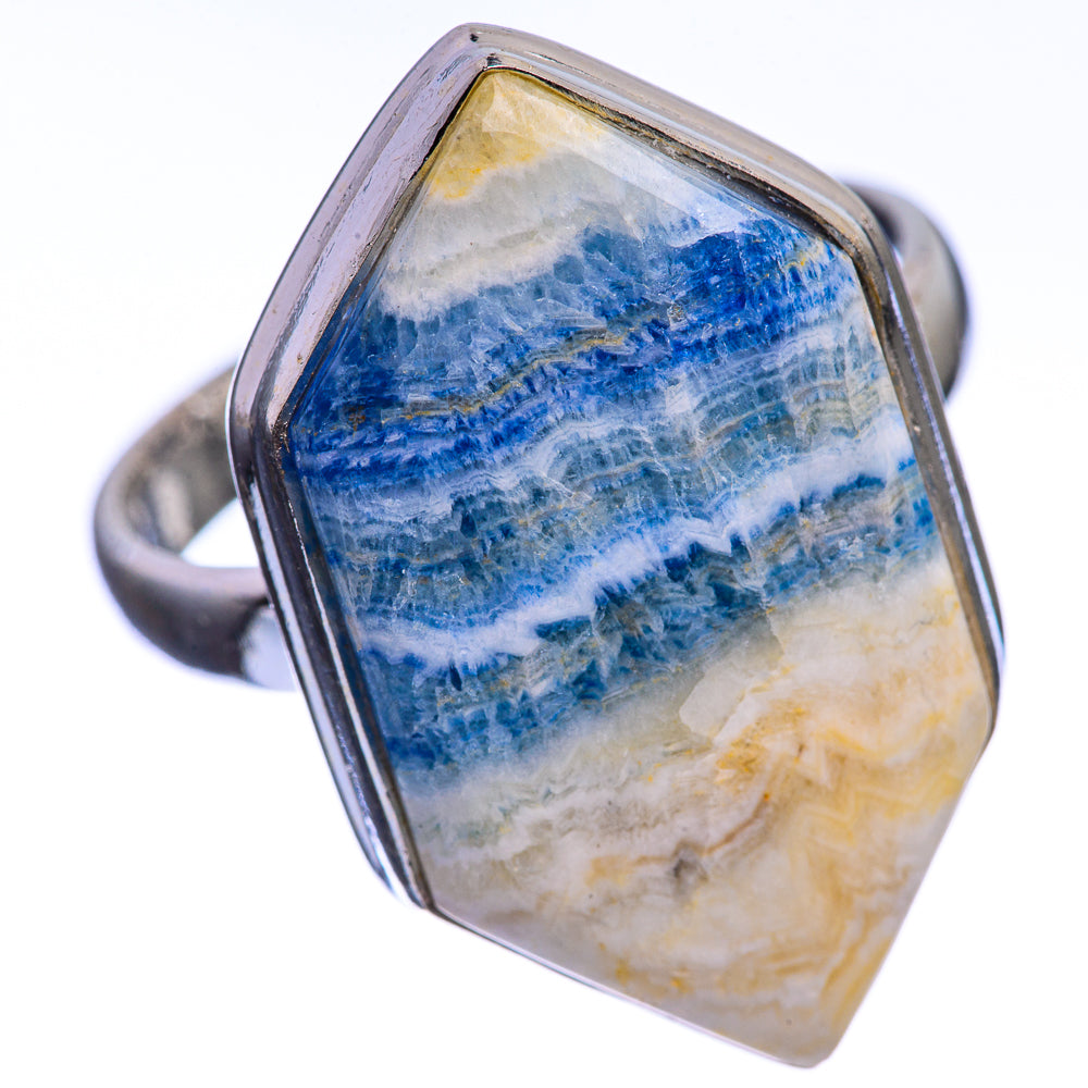 Blue Scheelite Ring Size 10 (925 Sterling Silver) R142921