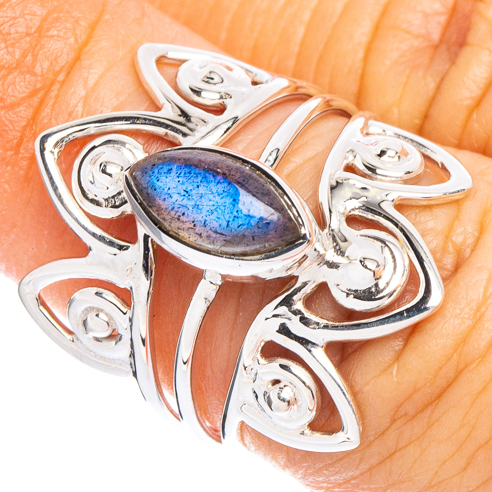 Labradorite 925 Sterling Silver Premium Ring Size 6.75 (925 Sterling Silver) R6477