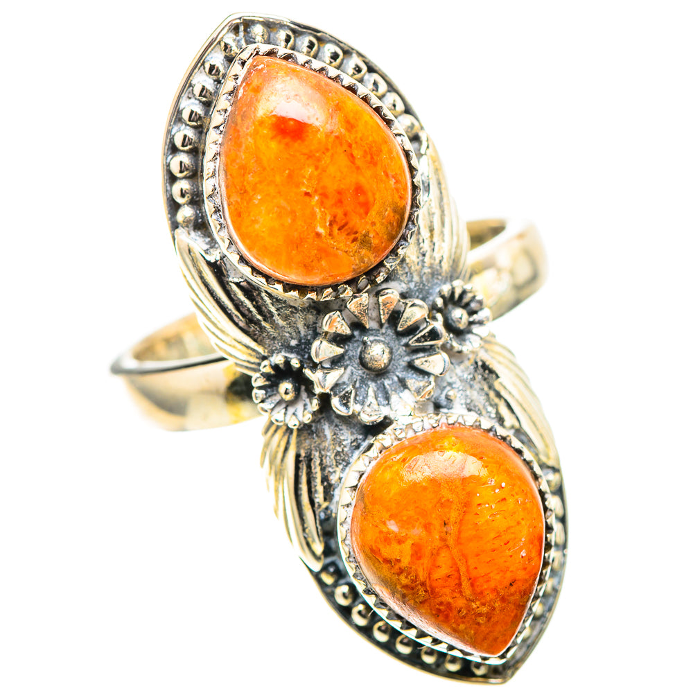 Sponge Coral 925 Sterling Silver Ring Size 7.5 (925 Sterling Silver) RING139587