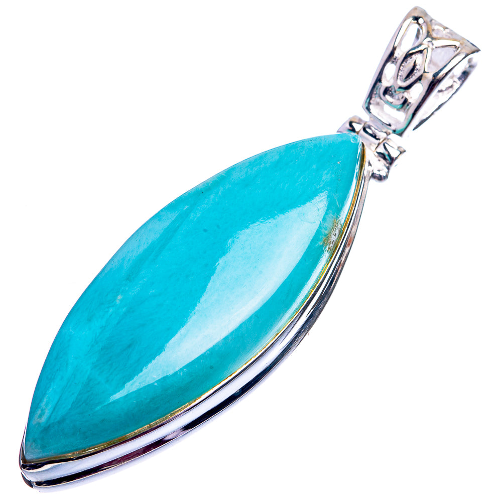 Larimar Pendant 2 1/8" (925 Sterling Silver) P39001