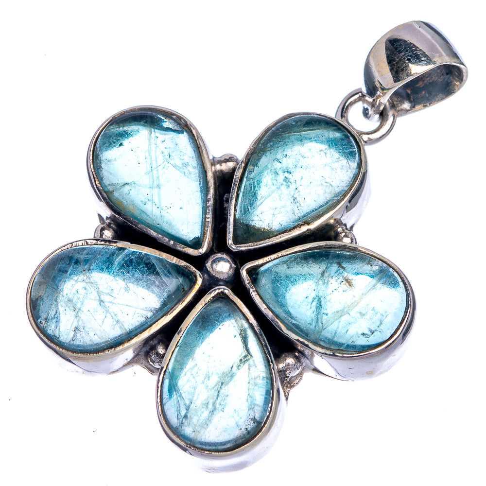 Blue Fluorite Pendant 1 1/2" (925 Sterling Silver) P39826