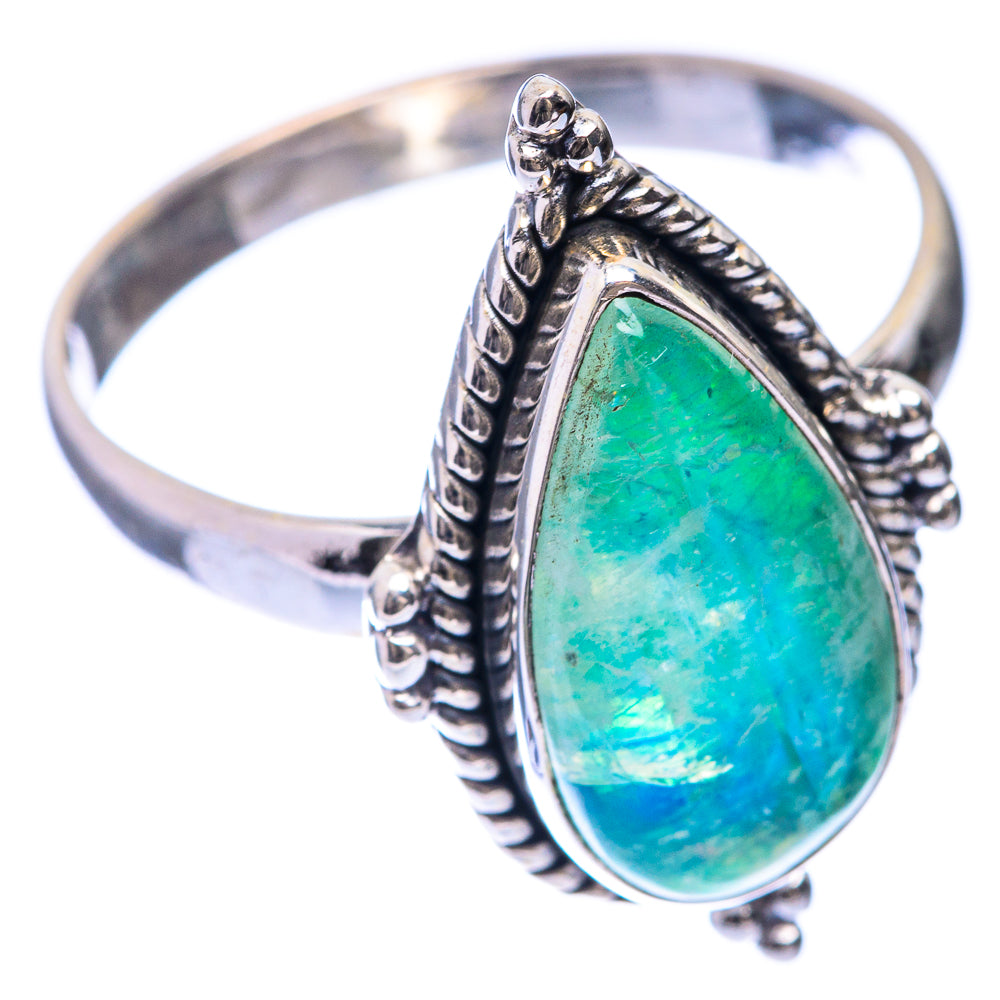 Green Moonstone Ring Size 11 (925 Sterling Silver) R141308