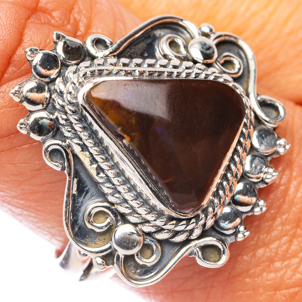 Rare Mexican Fire Agate Ring Size 9.25 (925 Sterling Silver) R7163