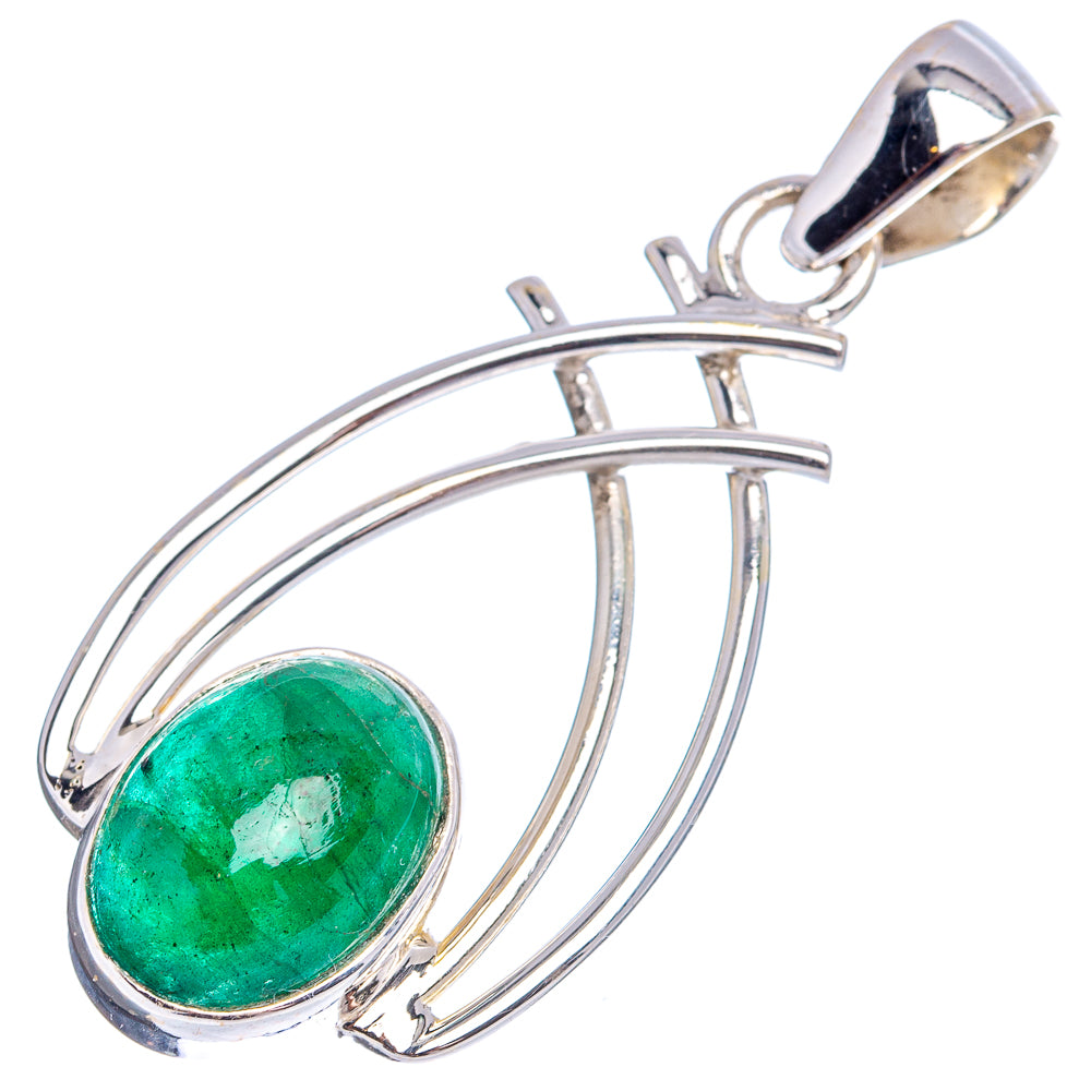 Premium Zambian Emerald Pendant 1 3/4" (.925 Sterling Silver)