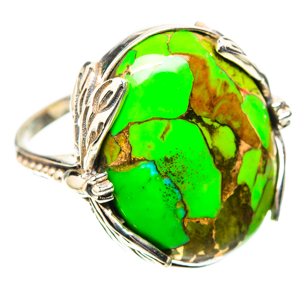 Green Copper Composite Turquoise Ring Size 9 (925 Sterling Silver) RING138380