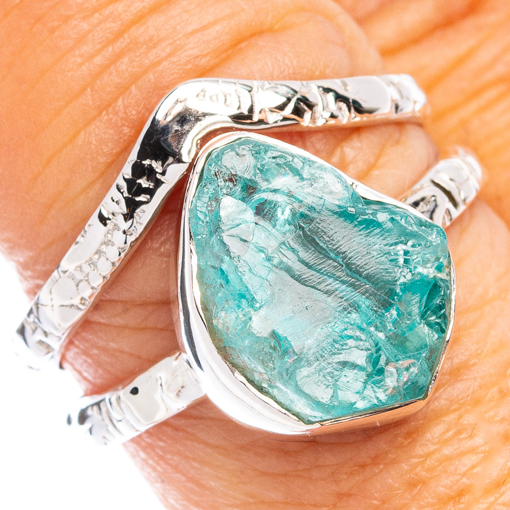 Premium Raw Aquamarine Ring Size 8.75 (925 Sterling Silver) R8086