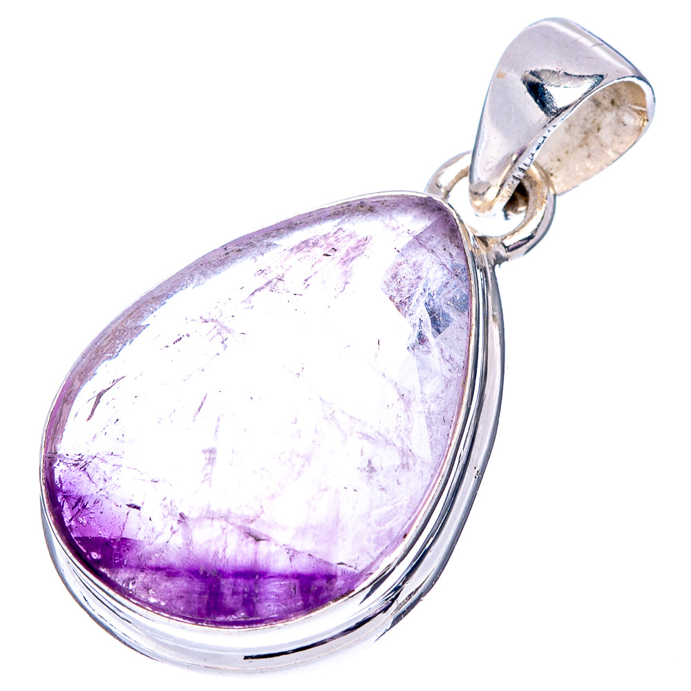 Bi-Color Amethyst Pendant 1 1/4" (.925 Sterling Silver)