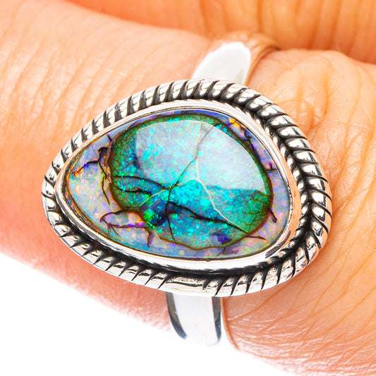 Rare Sterling Opal Ring Size 7 (925 Sterling Silver) R4685