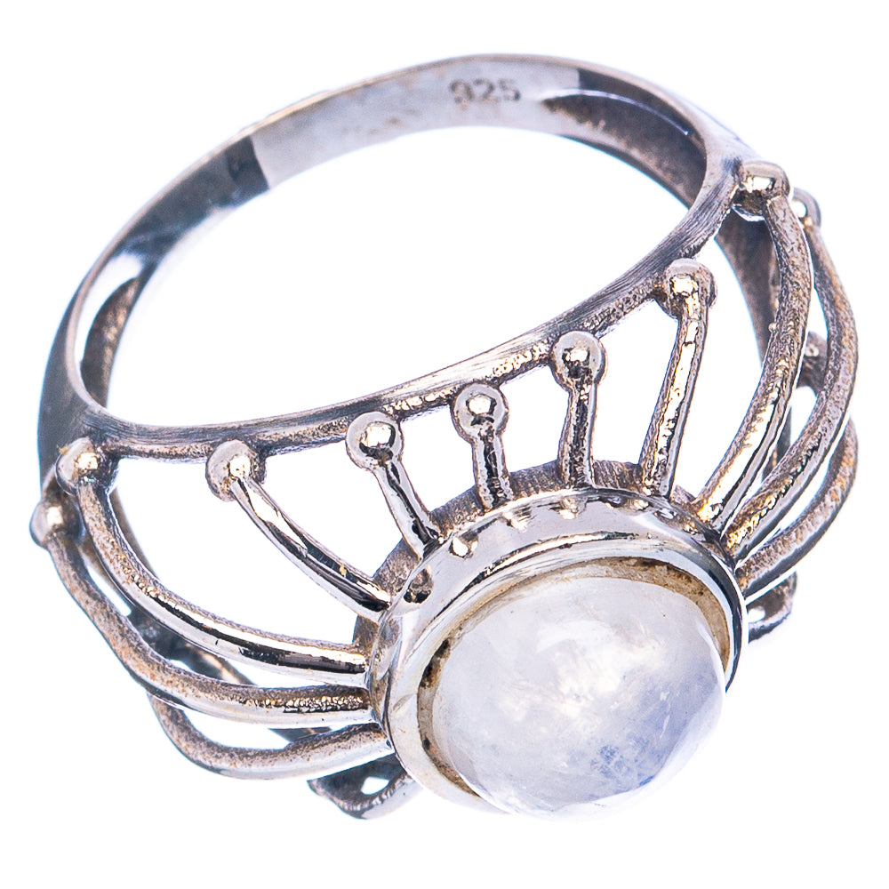 Rainbow Moonstone Ring Size 6.75 (.925 Sterling Silver)