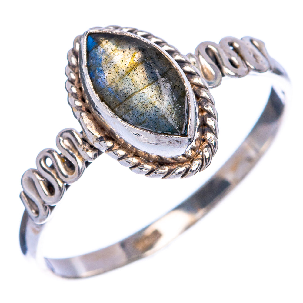 Labradorite Dainty Ring Size 9 (925 Sterling Silver) R145373