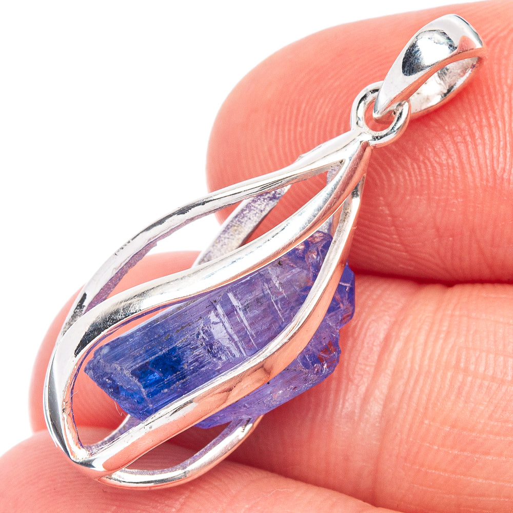 Tanzanite Caged Pendant 1 1/4" (925 Sterling Silver) P44848