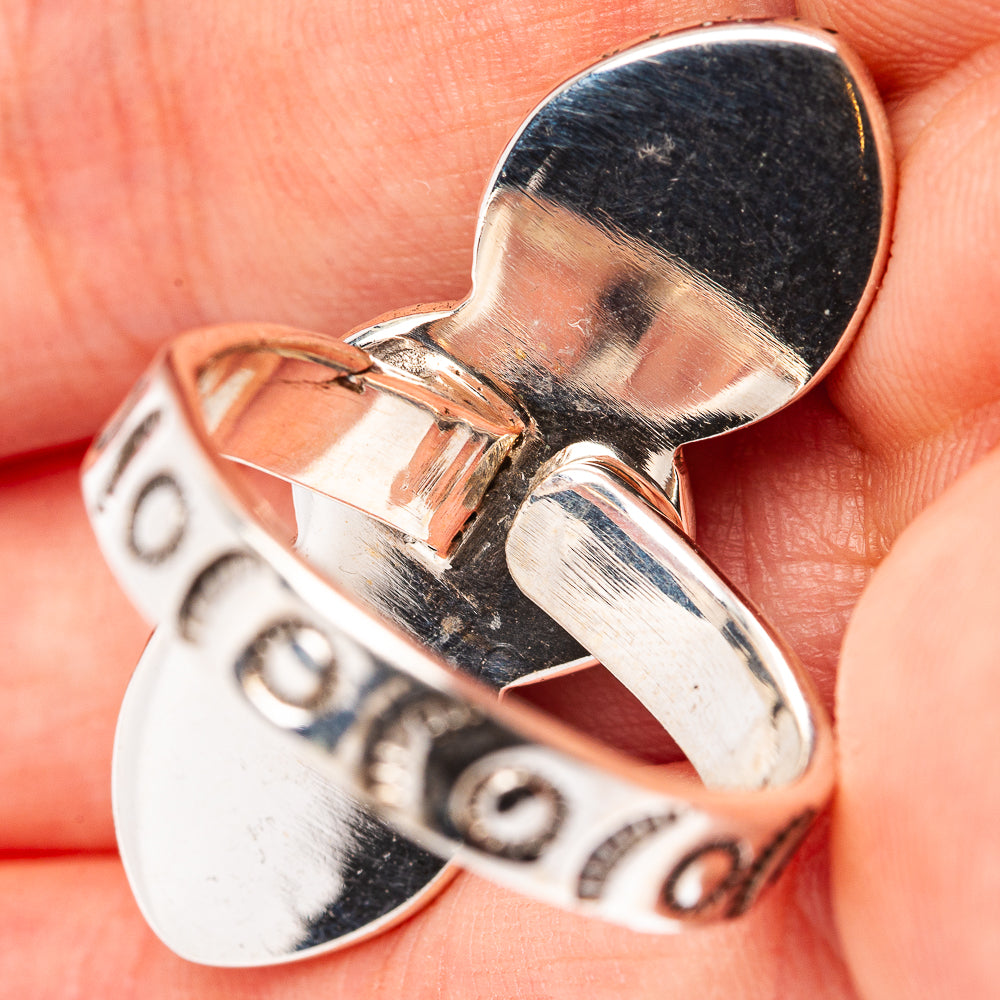 Exclusive Mohave Turquoise Ring Size 8 Adjustable (.925 Sterling Silver)