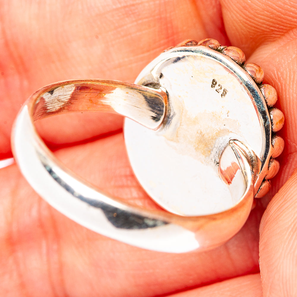 Aurora Opal Ring Size 7.5 (.925 Sterling Silver)