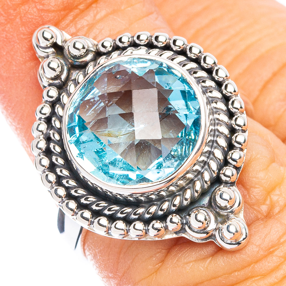 Premium Blue Topaz Ring Size 6 (925 Sterling Silver) R8075
