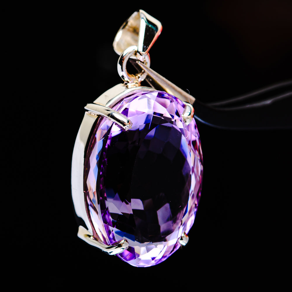Premium Brazilian Amethyst Pendant 1 3/8" (.925 Sterling Silver)