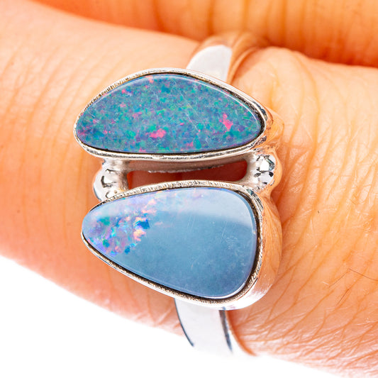 Rare Doublet Opal Ring Size 8.75 (925 Sterling Silver) R4408