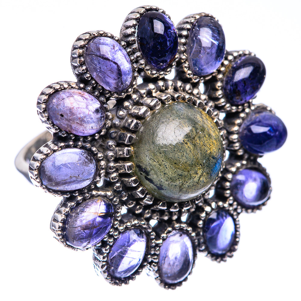 Large Labradorite, Tanzanite Ring Size 7 (925 Sterling Silver) R141240