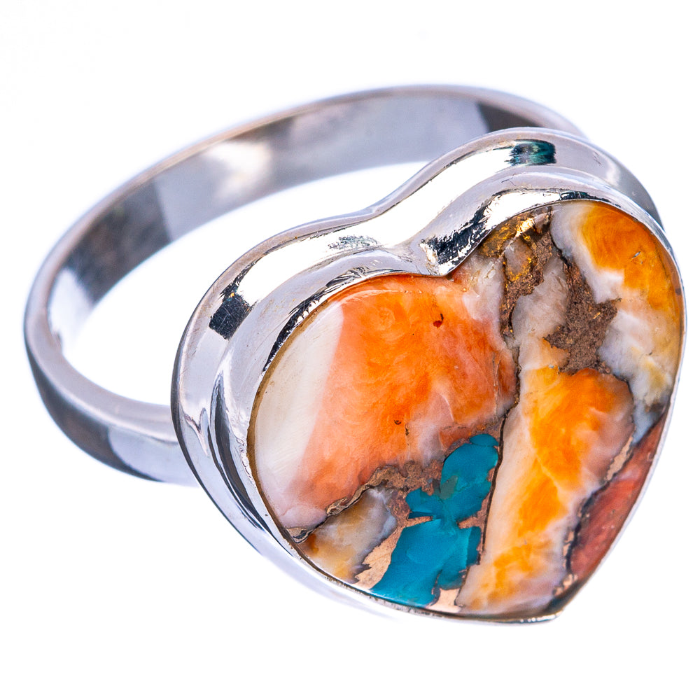 Spiny Oyster Turquoise Ring Size 7.5 (925 Sterling Silver) R146269