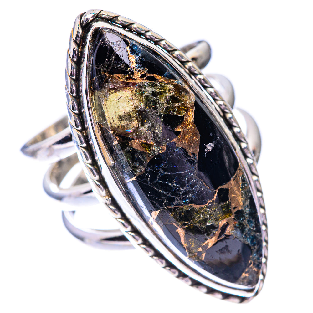 Large Mohave Black Onyx Ring Size 7.25 (925 Sterling Silver) R140627