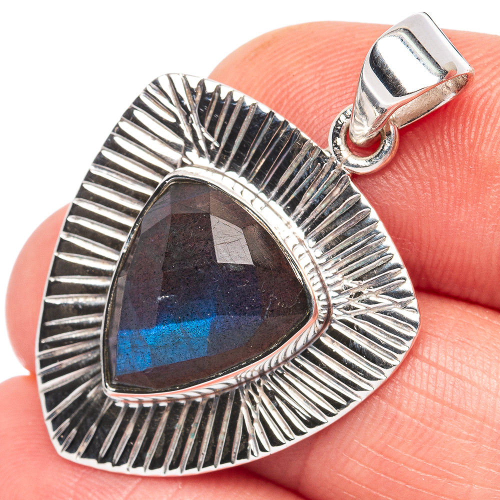 Premium Labradorite Pendant 1 3/8" (925 Sterling Silver) P44689