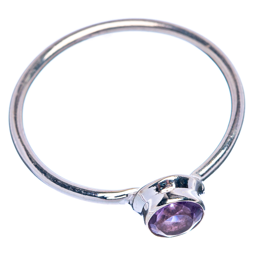 Faceted Amethyst Dainty Ring Size 8.75 (925 Sterling Silver) R145511