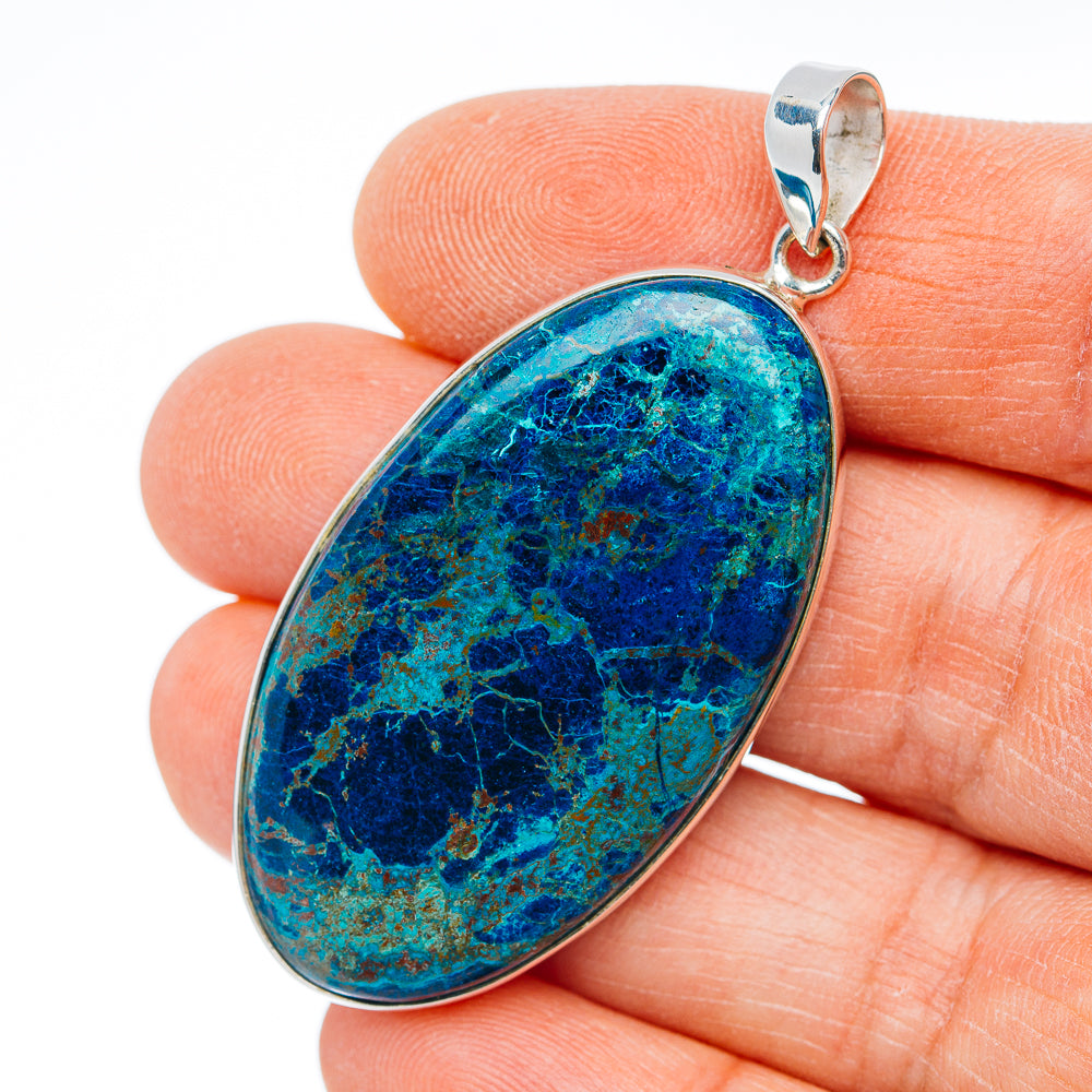 Huge Premium Shattuckite Pendant 2" (.925 Sterling Silver)