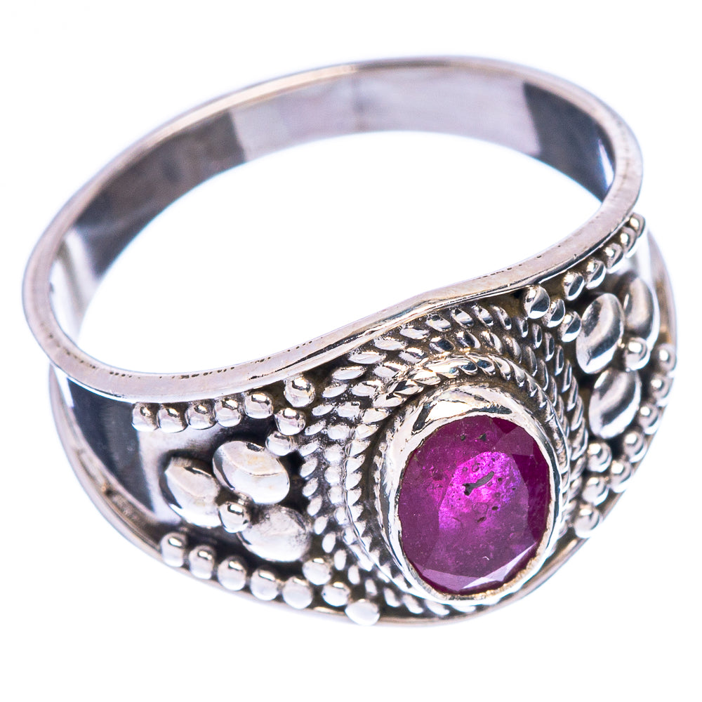 Glass Filled Ruby Ring Size 7.25 (925 Sterling Silver) R146791