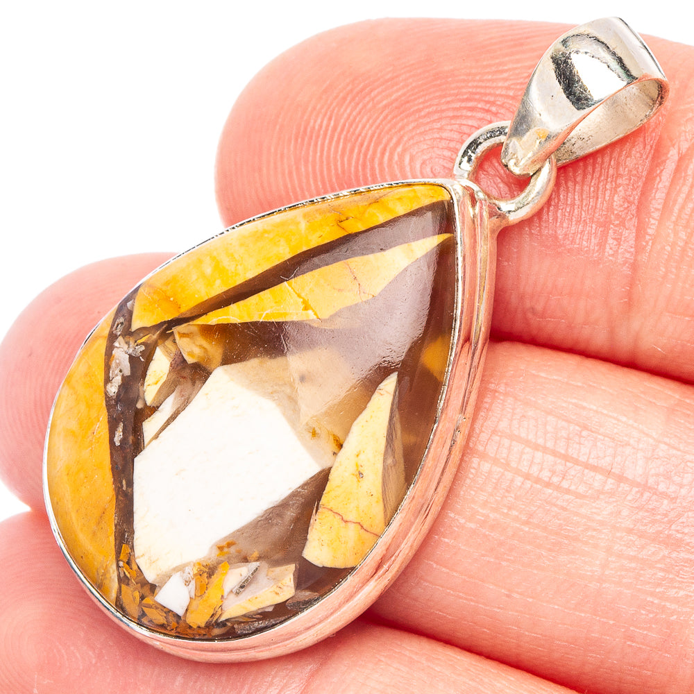 Brecciated Mookaite Pendant 1 3/8" (925 Sterling Silver) P43898