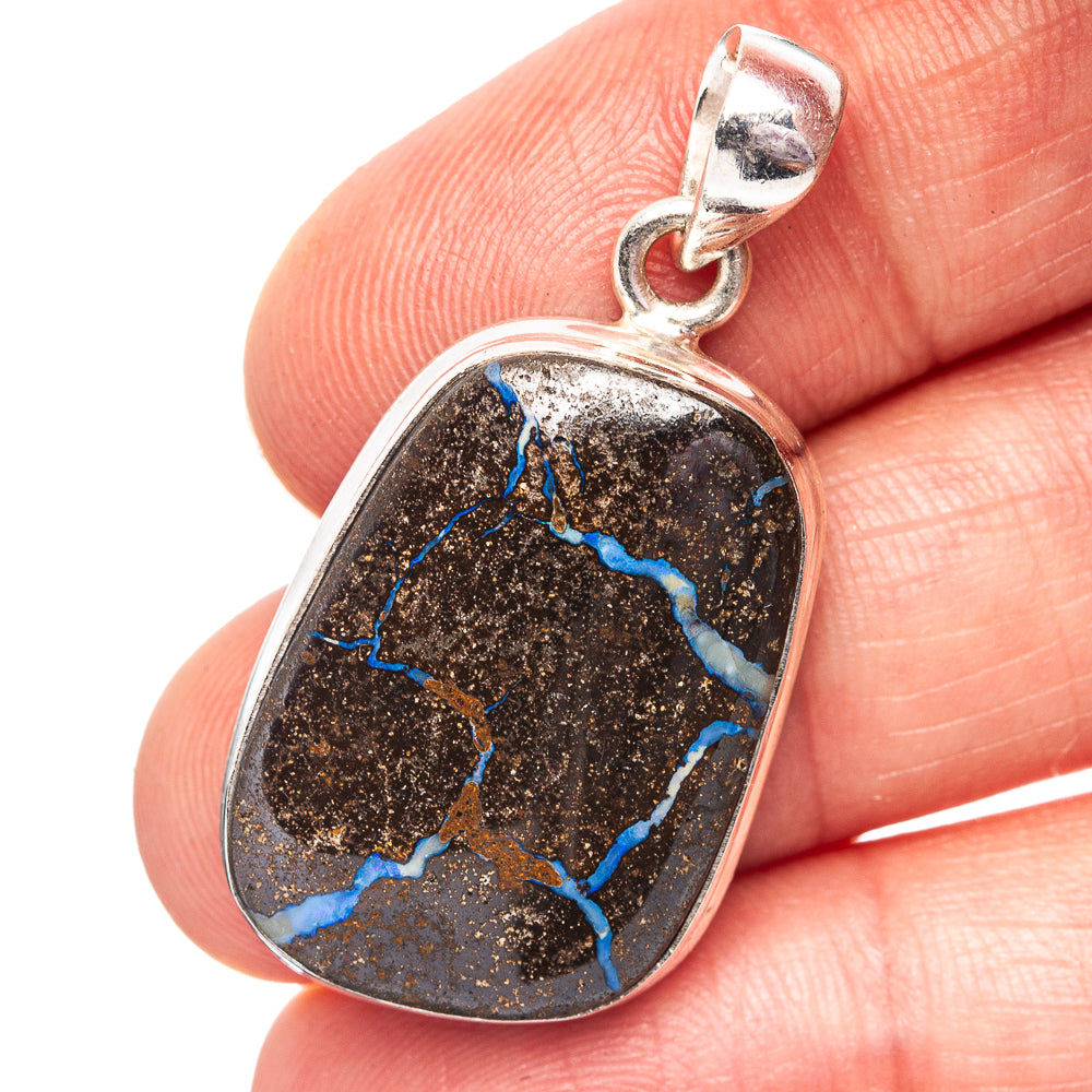 Boulder Opal Pendant 1 1/2" (.925 Sterling Silver)