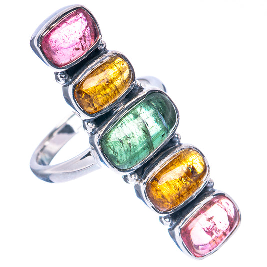 Signature Natural Tourmaline Ring Size 6 (925 Sterling Silver) R2578